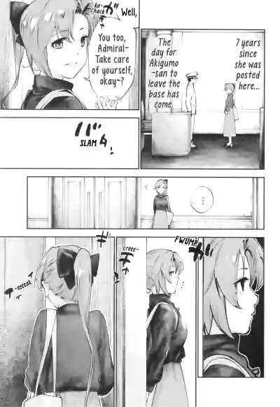 Page 2 of Kou demo Shinakya Akigumo-san 25-sai ga Teitoku to Hameru Kikai Isshou Konai desho | If She Doesn’t Do This, 25-Year-Old Akigumo-san Will Never Get the Chance to Fuck the Admiral, Right?