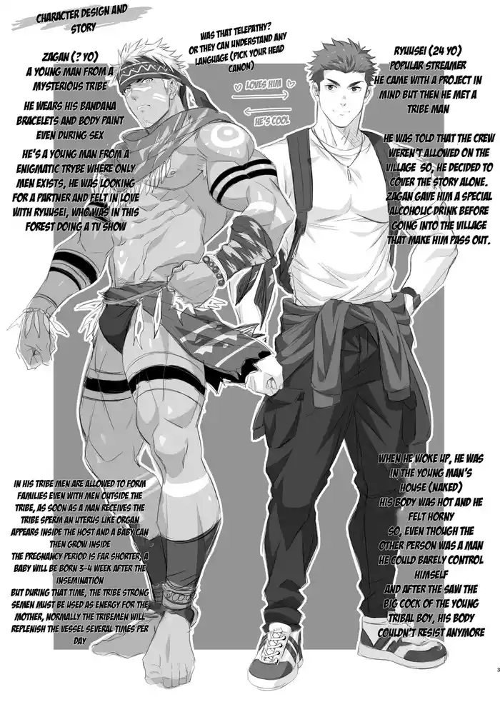 Buzoku seinen × haiyū - Tribal Man x Streamer  + OMAKE