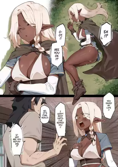 [MM] Helping a Dark Elf and Getting a Favor In Return -- Kasshoku Elf o Tasuketara Ongaeshi Sareta Hanashi